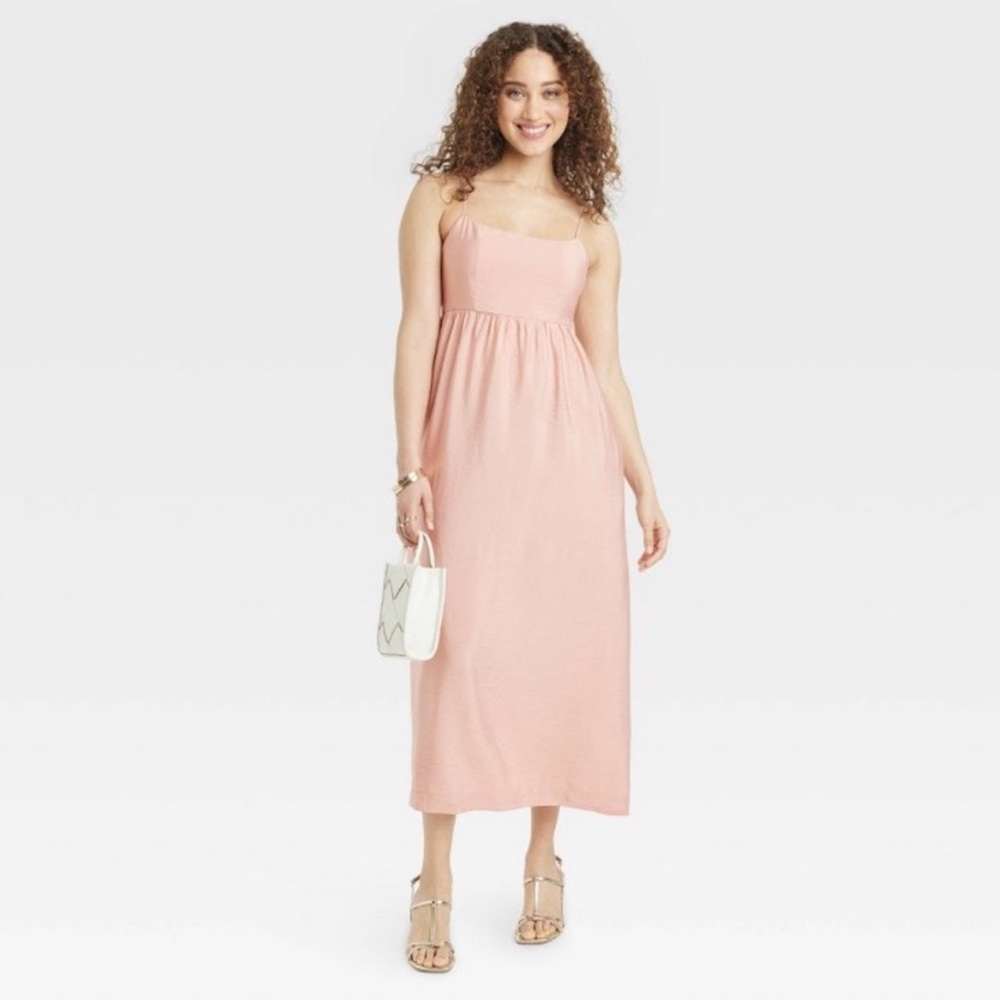 A New Day Women's Pink Midi Dress